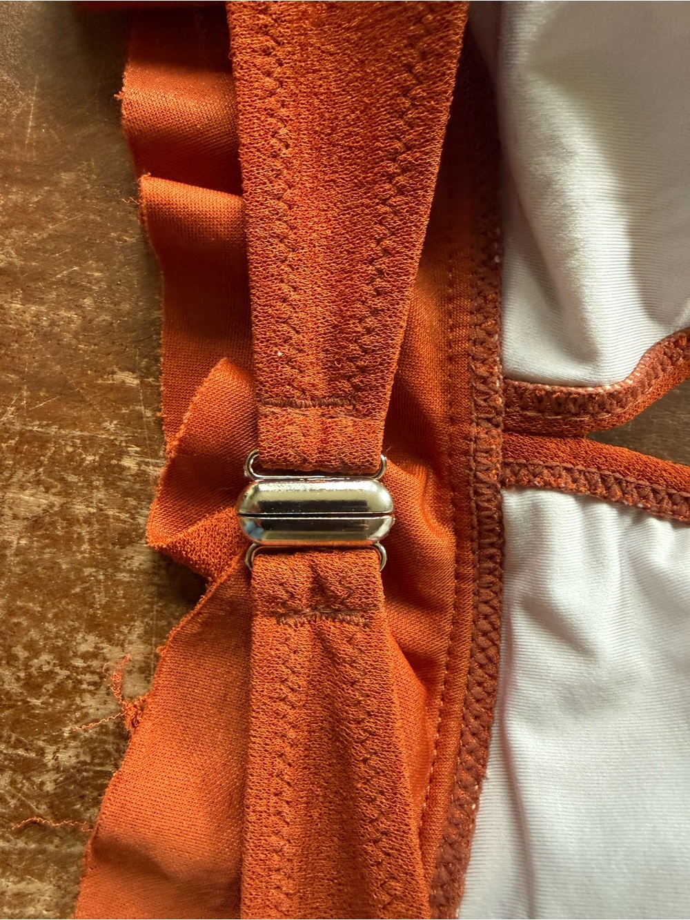 Cupshe Rust Orange Ruffle Halter Bikini Set - Picture 8 of 8